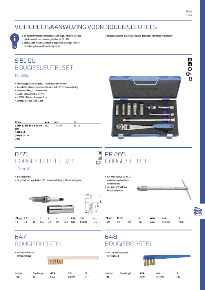 GEDORE Algemene catalogus NO.: 2110 - Page 545