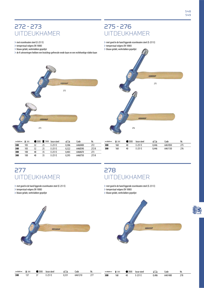 GEDORE Algemene catalogus NO.: 2110 - Page 549