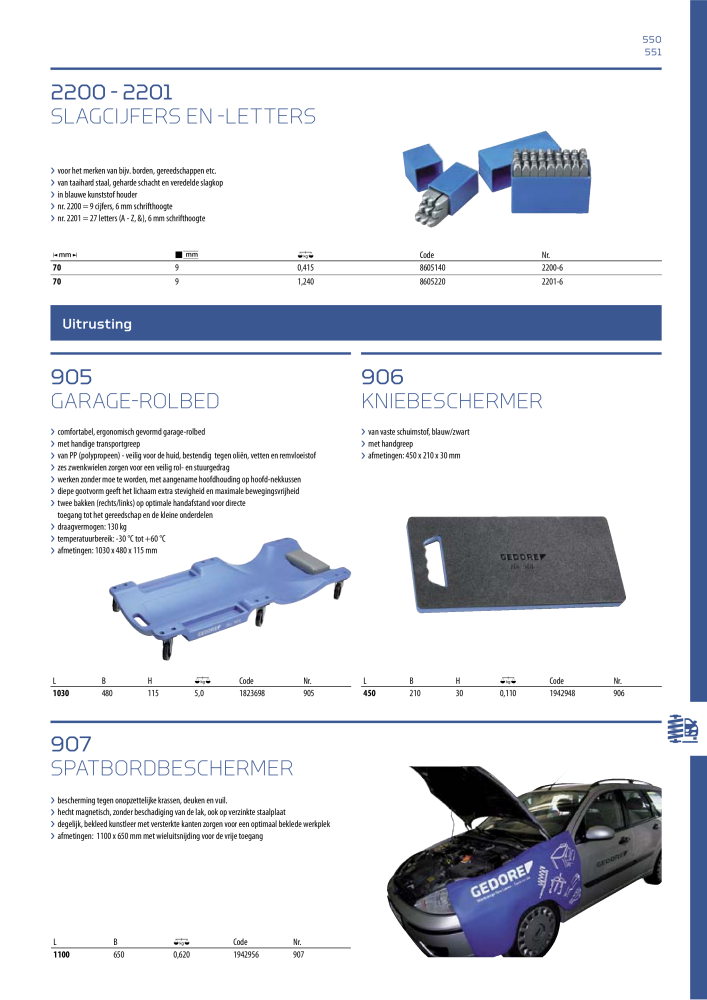 GEDORE Algemene catalogus NR.: 2110 - Seite 551