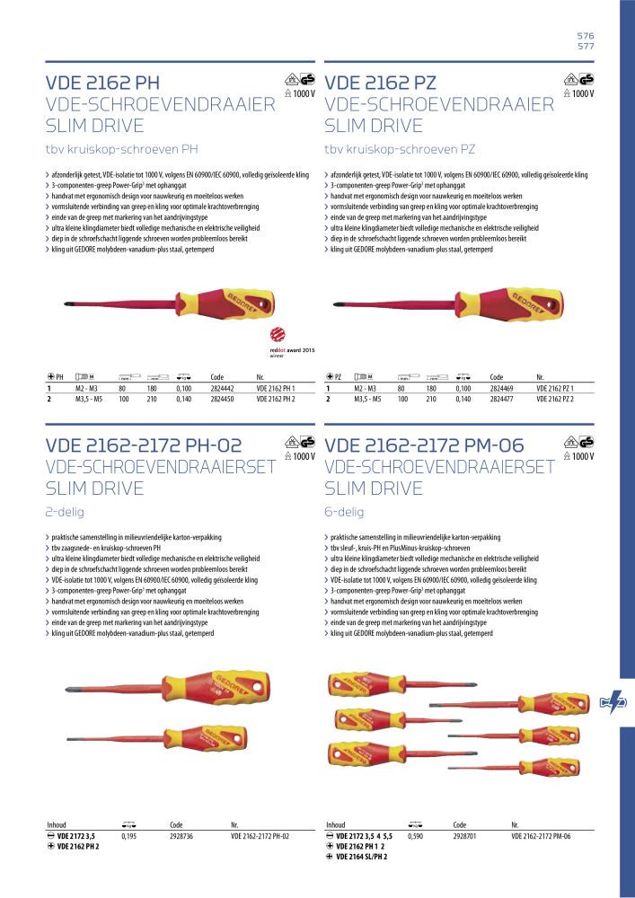 GEDORE Algemene catalogus NR.: 2110 - Pagina 577