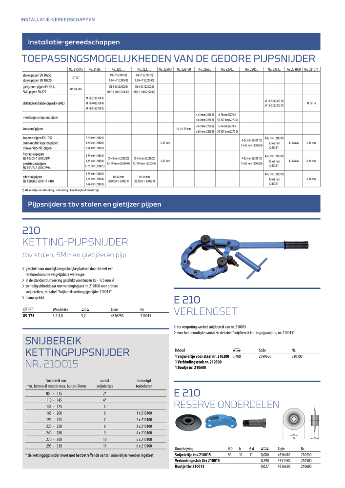 GEDORE Algemene catalogus NO.: 2110 - Page 598