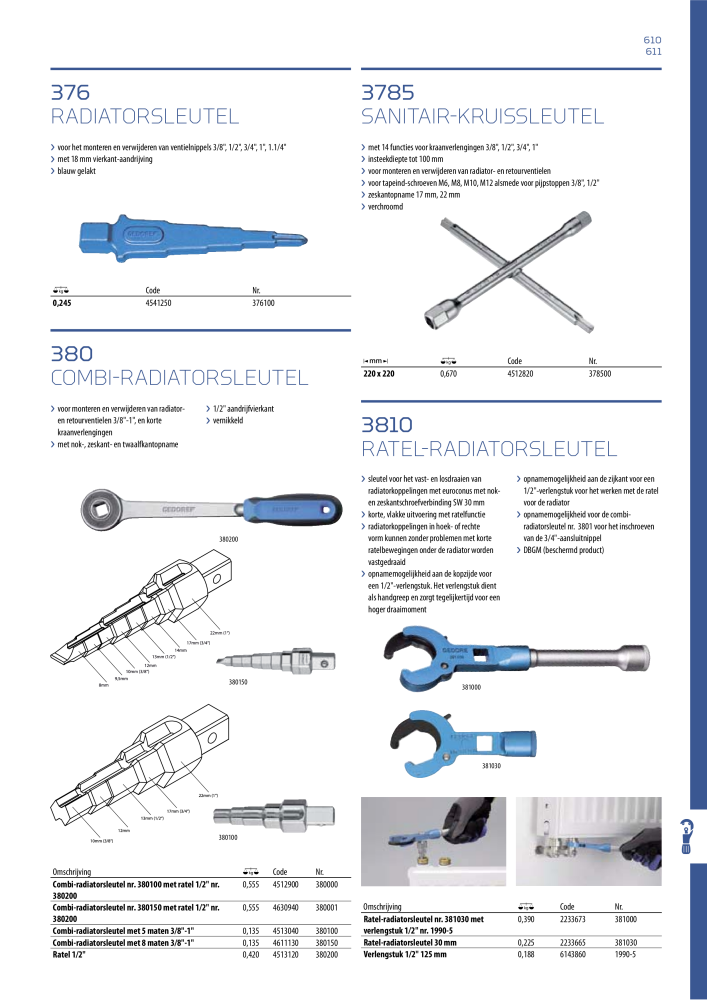 GEDORE Algemene catalogus NO.: 2110 - Page 611