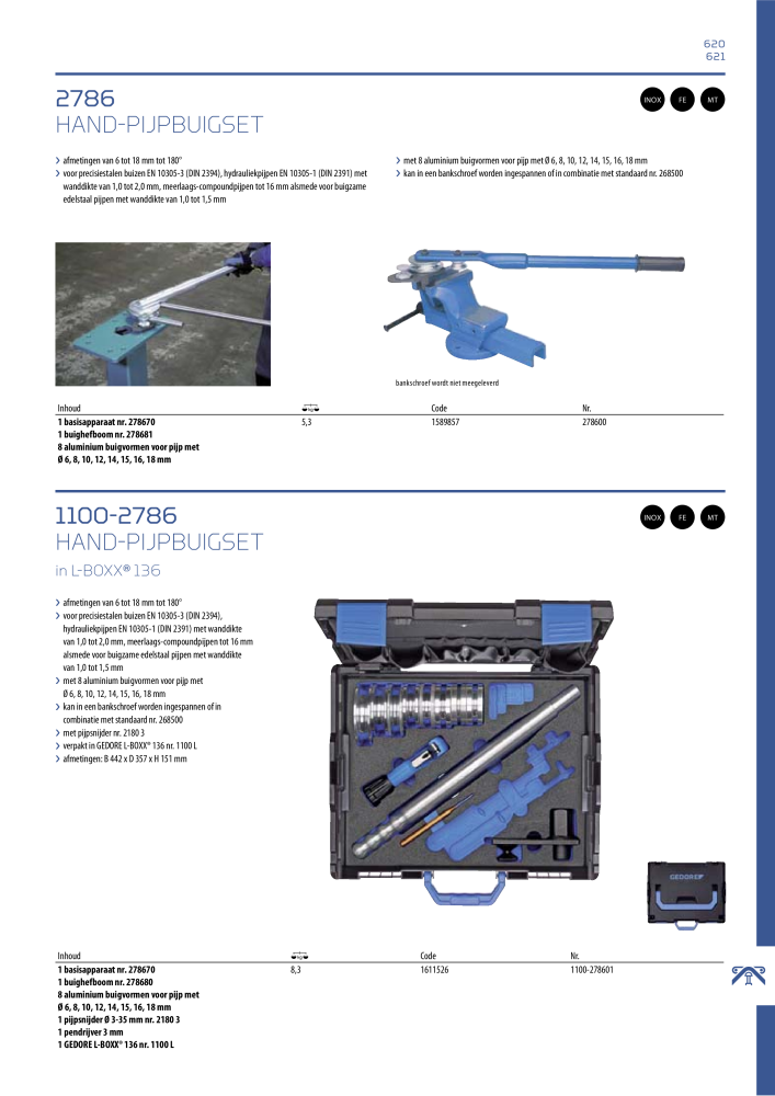 GEDORE Algemene catalogus NO.: 2110 - Page 621