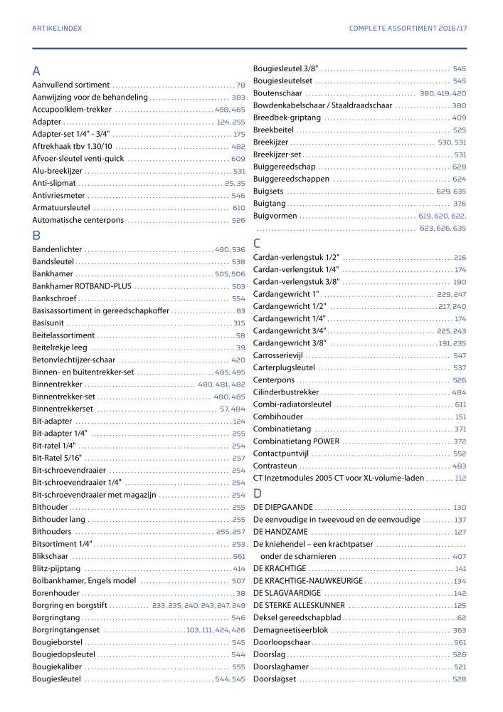 GEDORE Algemene catalogus NO.: 2110 - Page 654