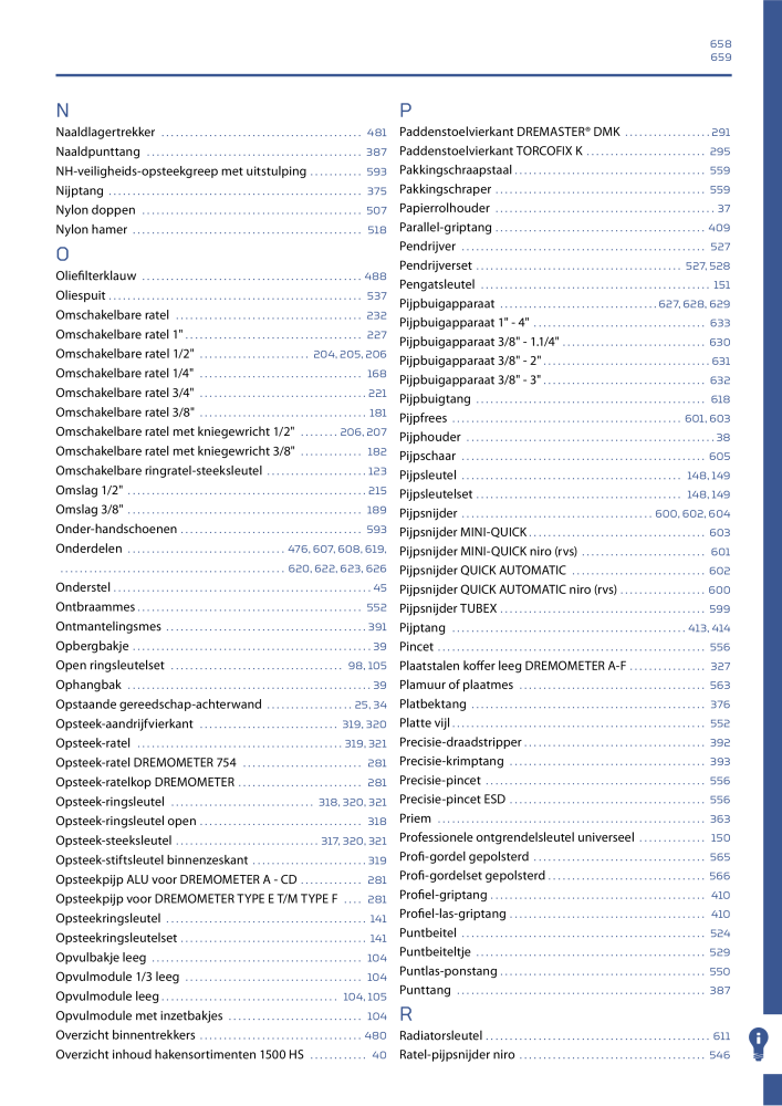 GEDORE Algemene catalogus NO.: 2110 - Page 659