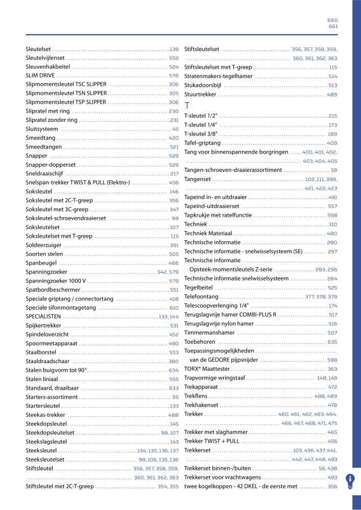 GEDORE Algemene catalogus NO.: 2110 - Page 661