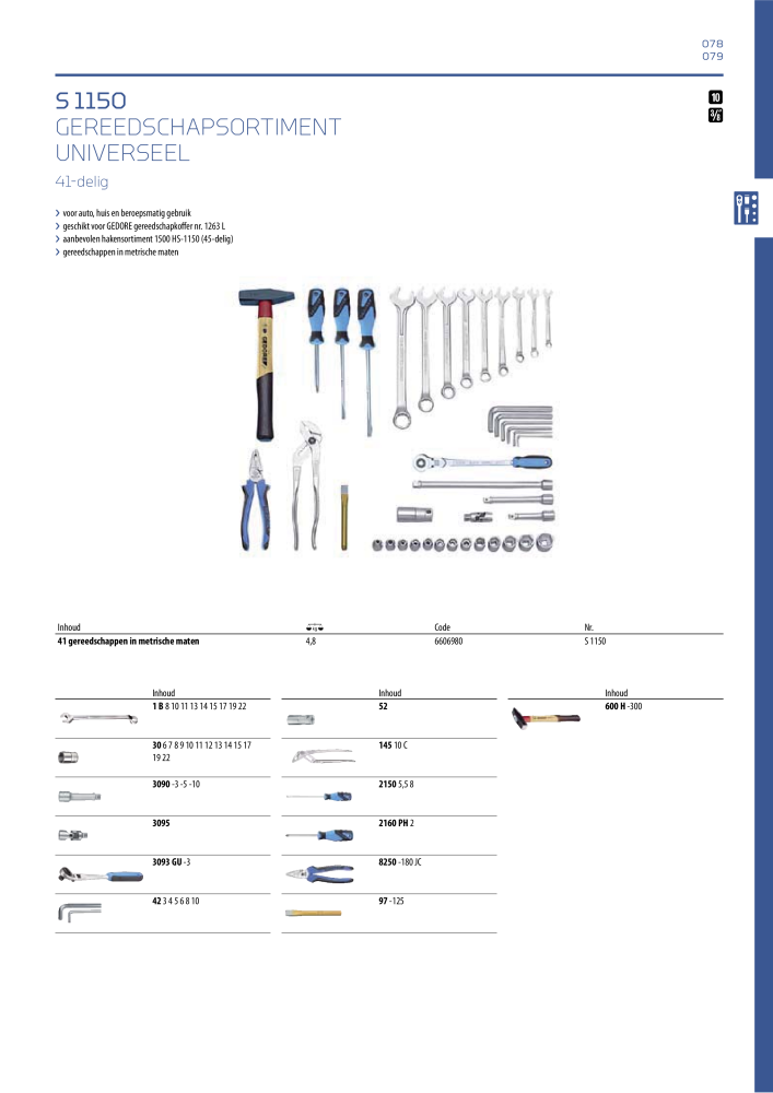 GEDORE Algemene catalogus NR.: 2110 - Seite 79