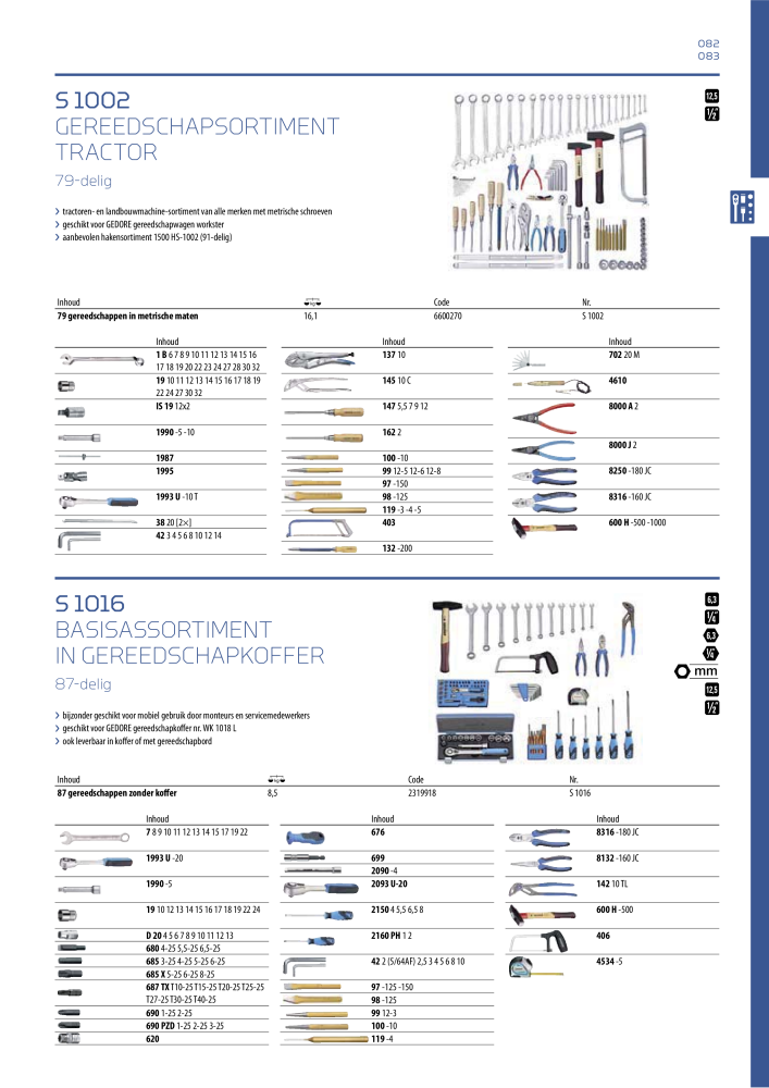 GEDORE Algemene catalogus NR.: 2110 - Pagina 83