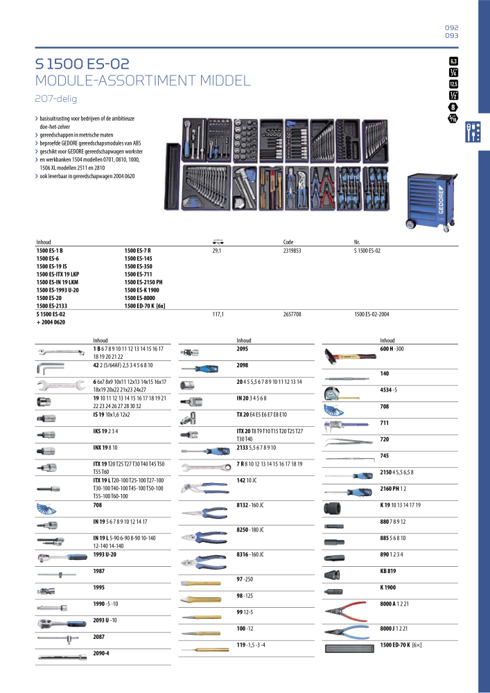 GEDORE Algemene catalogus NO.: 2110 - Page 93