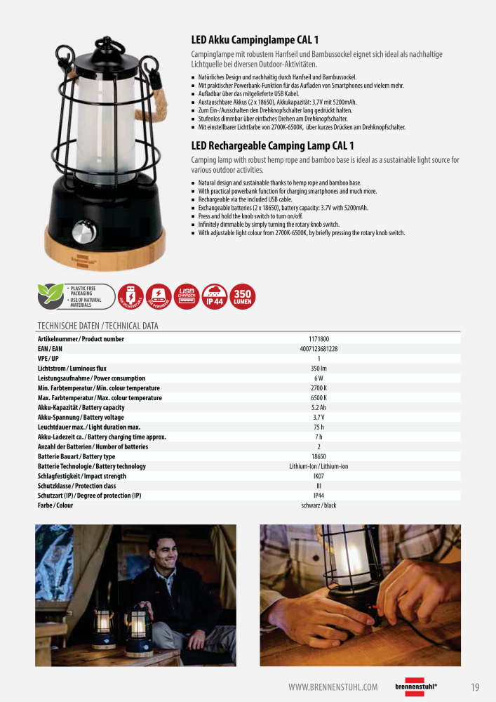 brennenstuhl Camping Katalog NO.: 21129 - Page 19