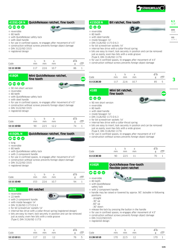 STAHLWILLE Main catalog Hand tools Nº: 2113 - Página 117