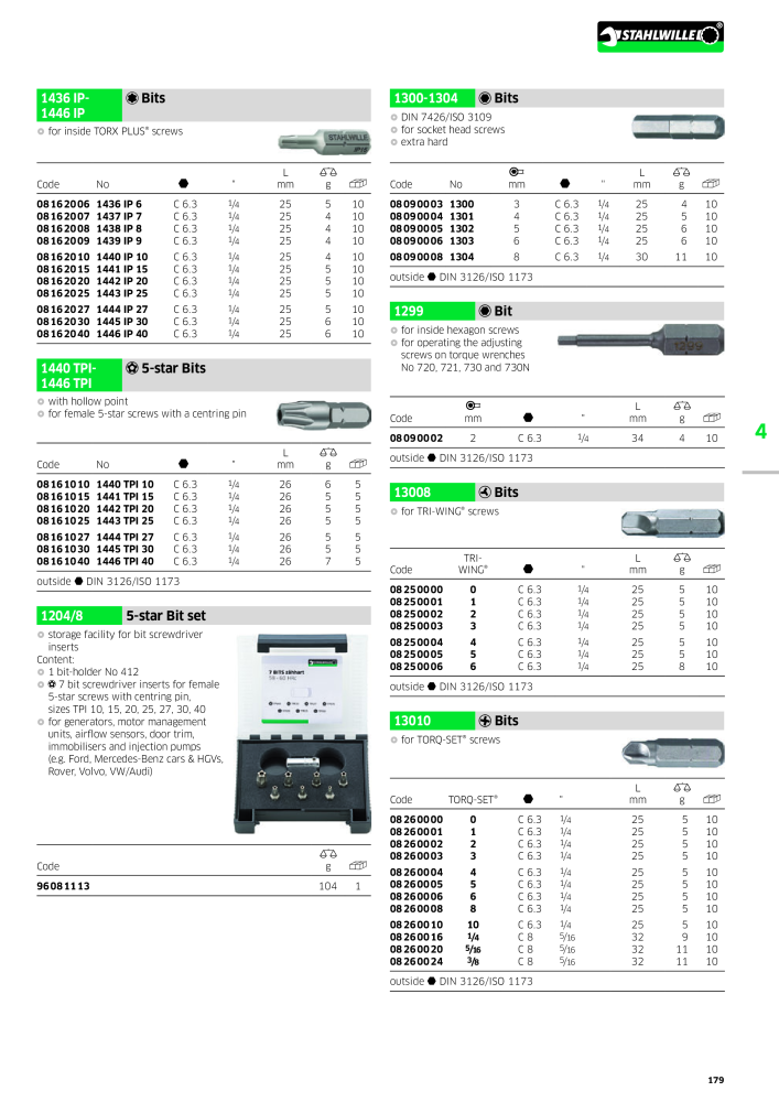 STAHLWILLE Main catalog Hand tools NEJ.: 2113 - Sida 181