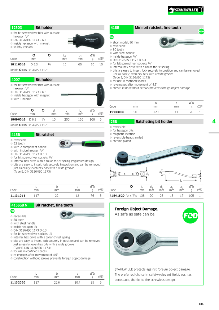 STAHLWILLE Main catalog Hand tools NEJ.: 2113 - Sida 183