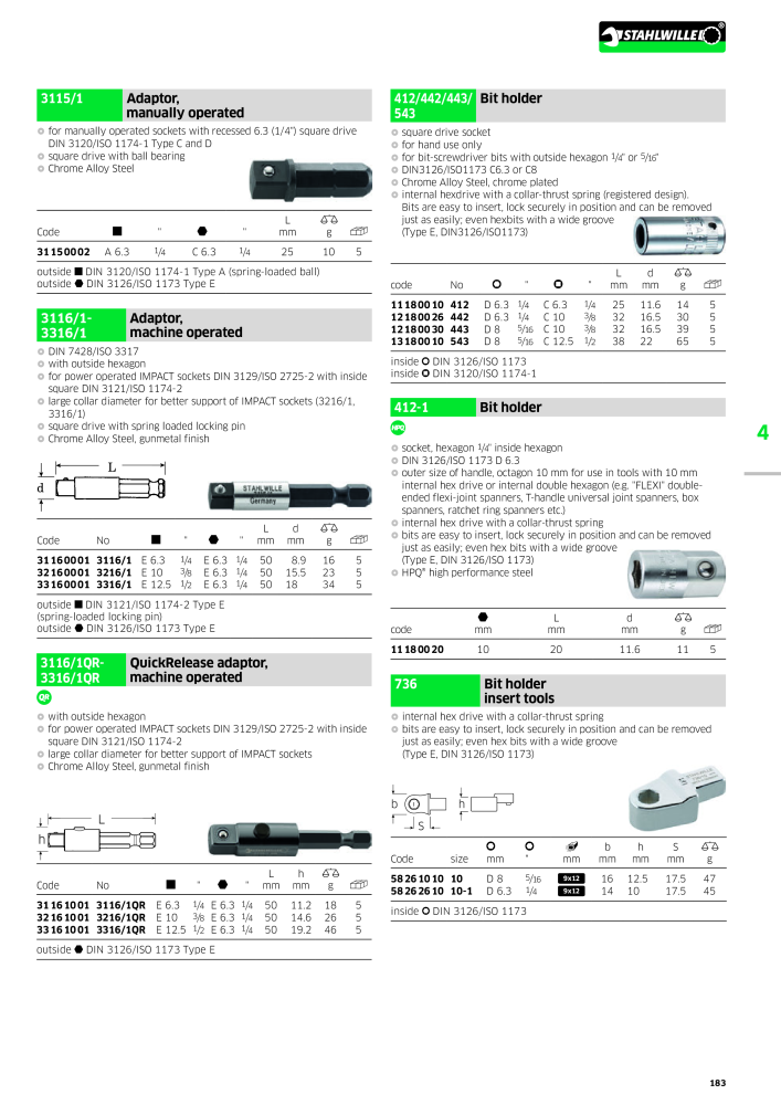 STAHLWILLE Main catalog Hand tools NR.: 2113 - Seite 185