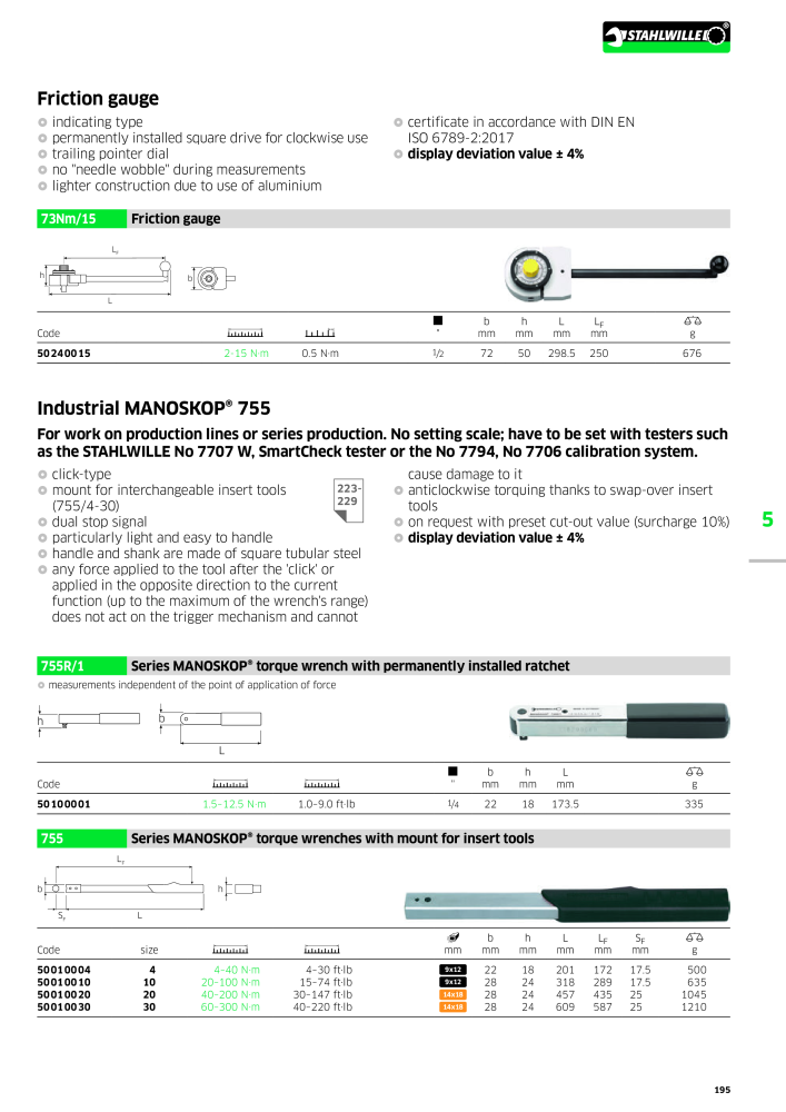 STAHLWILLE Main catalog Hand tools NO.: 2113 - Page 197
