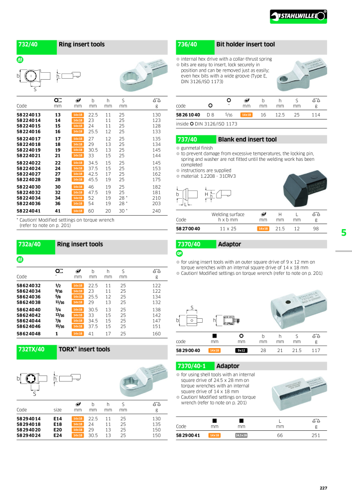 STAHLWILLE Main catalog Hand tools NO.: 2113 - Page 229