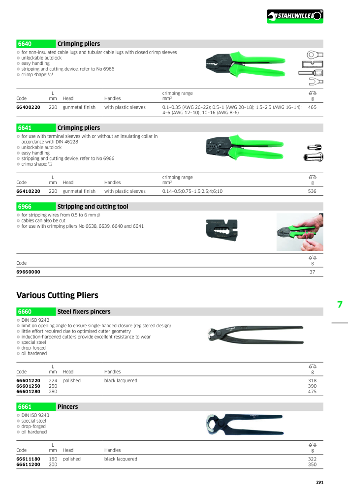 STAHLWILLE Main catalog Hand tools Nº: 2113 - Página 293