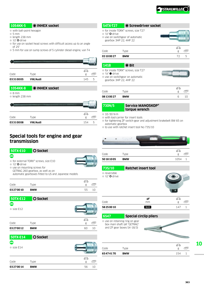 STAHLWILLE Main catalog Hand tools NR.: 2113 - Seite 365