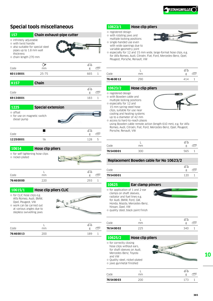 STAHLWILLE Main catalog Hand tools NO.: 2113 - Page 367