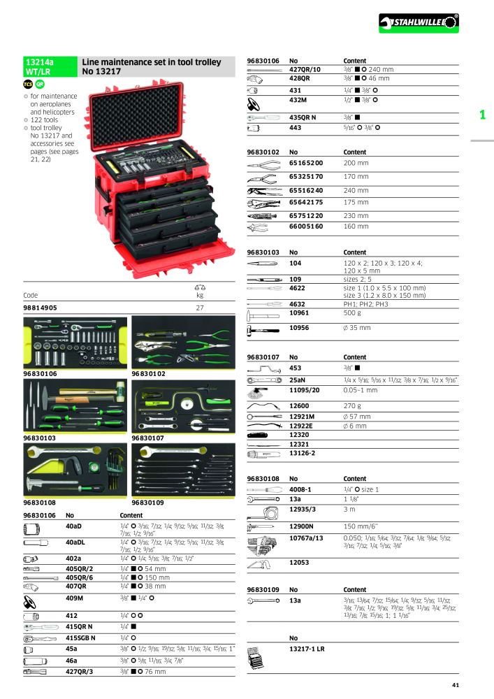 STAHLWILLE Main catalog Hand tools Nº: 2113 - Página 43