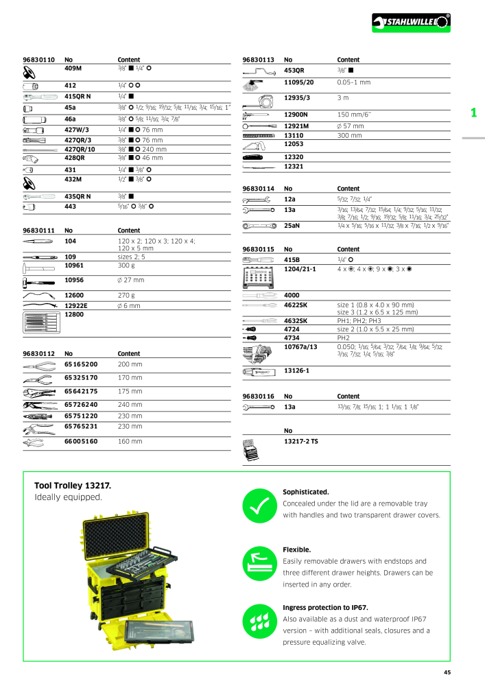 STAHLWILLE Main catalog Hand tools Nº: 2113 - Página 47