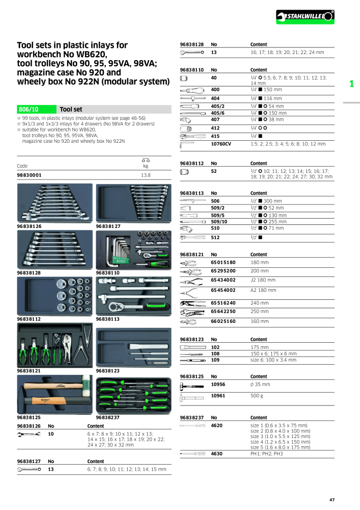 STAHLWILLE Main catalog Hand tools n.: 2113 - Pagina 49