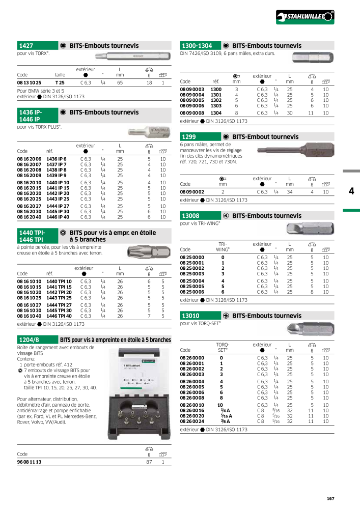 STAHLWILLE Hauptkatalog Handwerkzeuge NO.: 2115 - Page 169