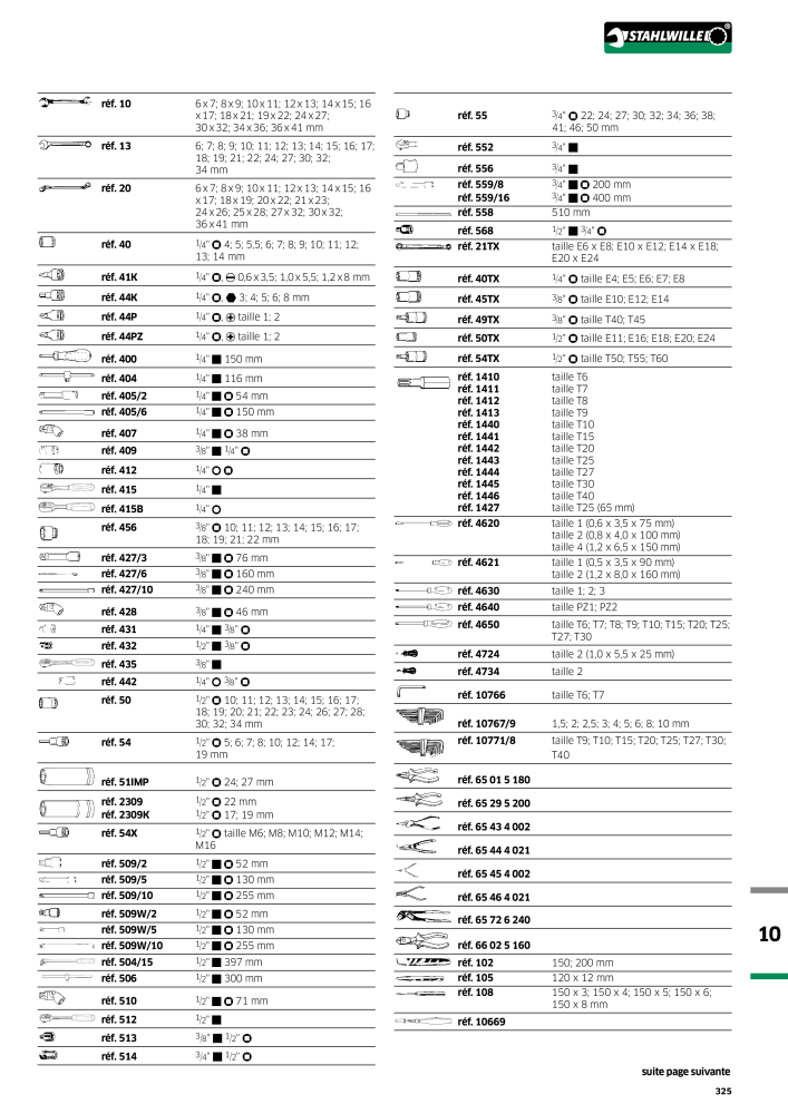 STAHLWILLE Hauptkatalog Handwerkzeuge Nº: 2115 - Página 327