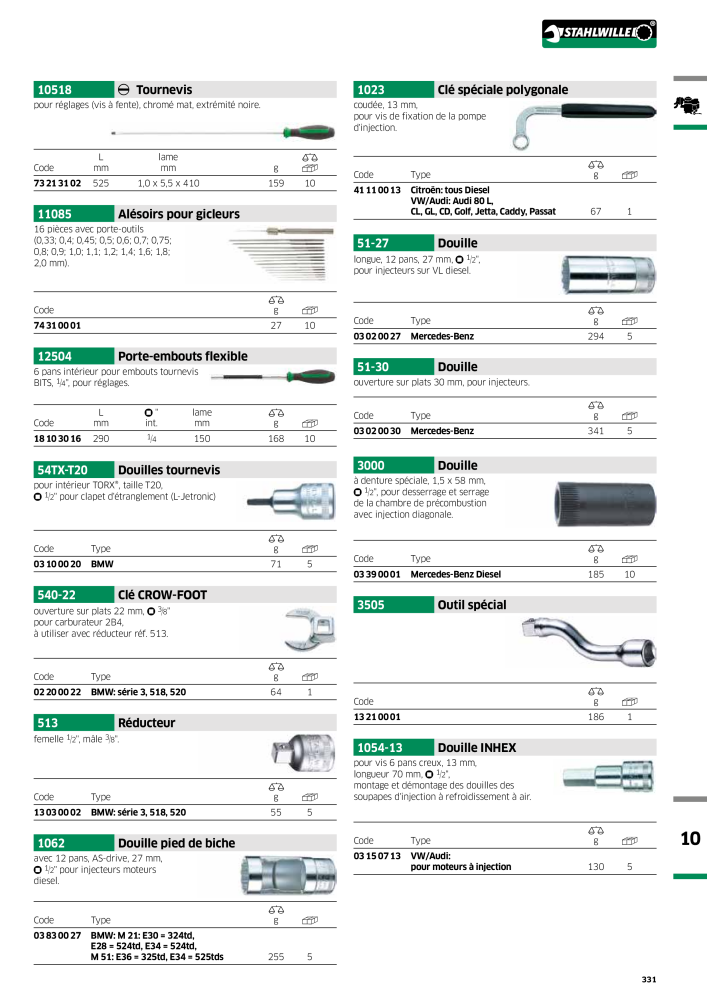 STAHLWILLE Hauptkatalog Handwerkzeuge Nb. : 2115 - Page 333