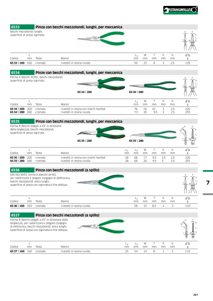 STAHLWILLE Hauptkatalog Handwerkzeuge n.: 2116 - Pagina 259