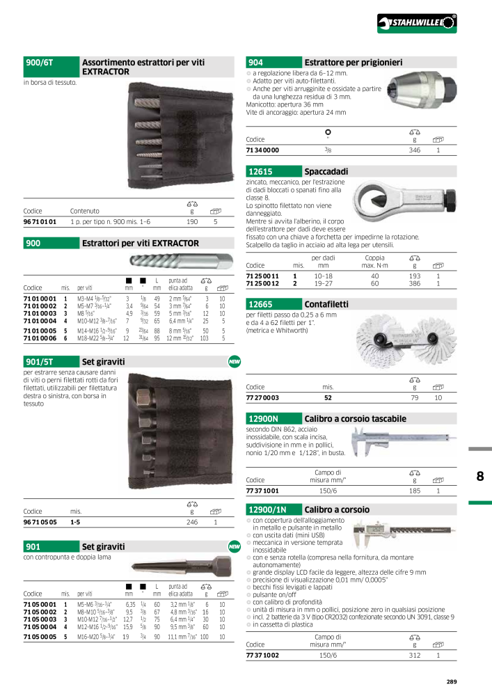 STAHLWILLE Hauptkatalog Handwerkzeuge n.: 2116 - Pagina 291