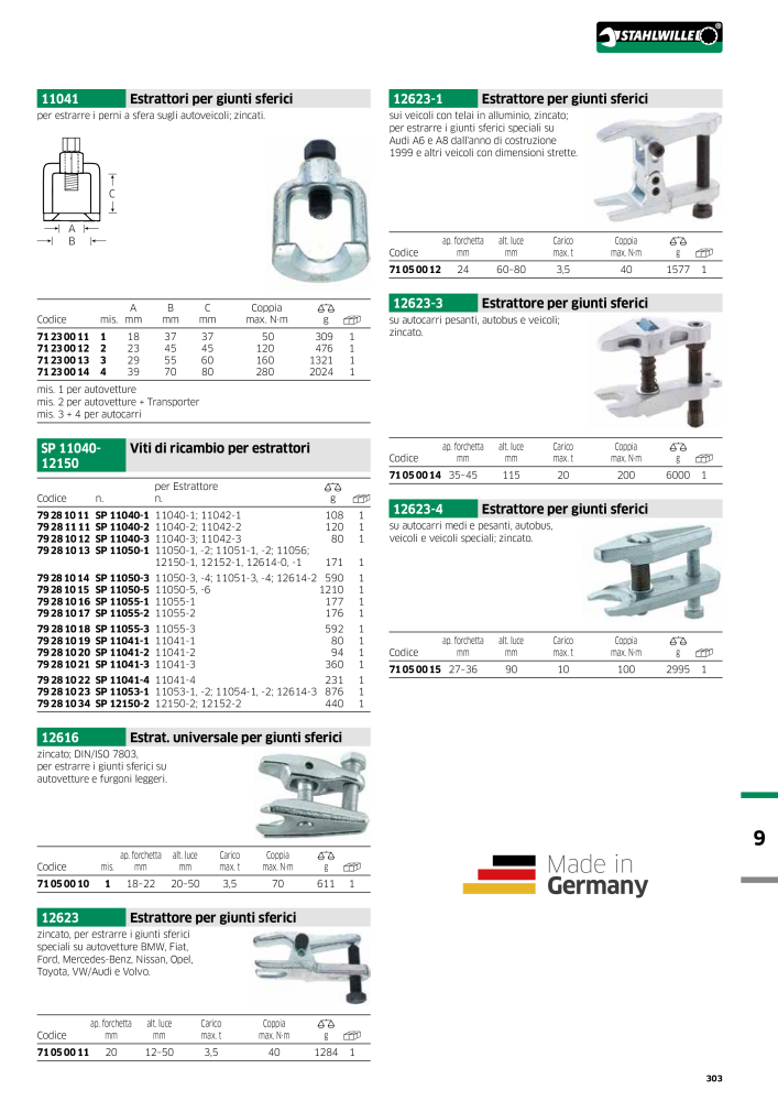 STAHLWILLE Hauptkatalog Handwerkzeuge n.: 2116 - Pagina 305