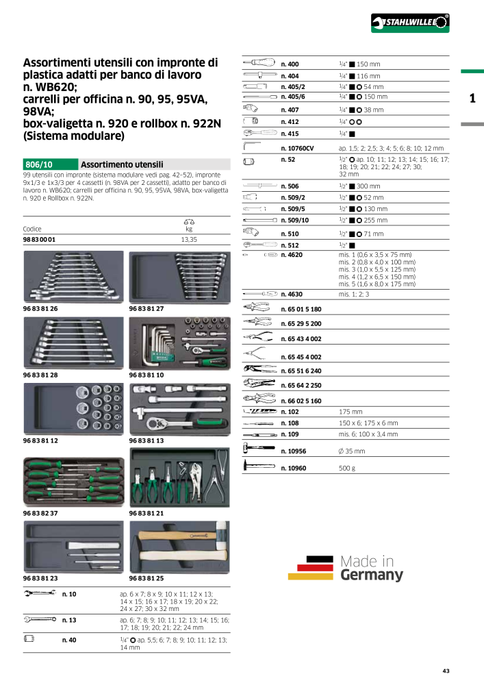 STAHLWILLE Hauptkatalog Handwerkzeuge NEJ.: 2116 - Sida 45