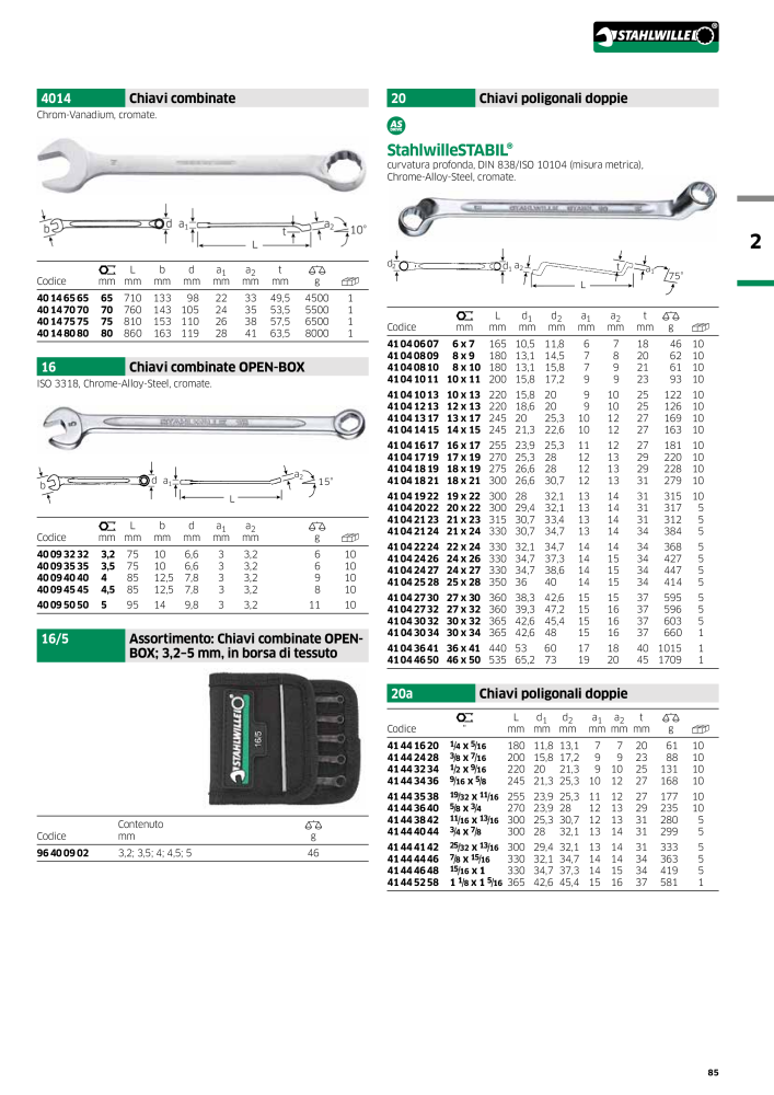 STAHLWILLE Hauptkatalog Handwerkzeuge n.: 2116 - Pagina 87