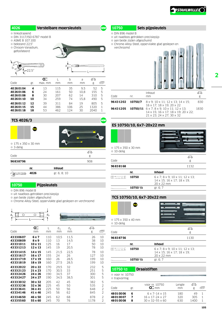 STAHLWILLE Hauptkatalog Handwerkzeuge NR.: 2118 - Pagina 115