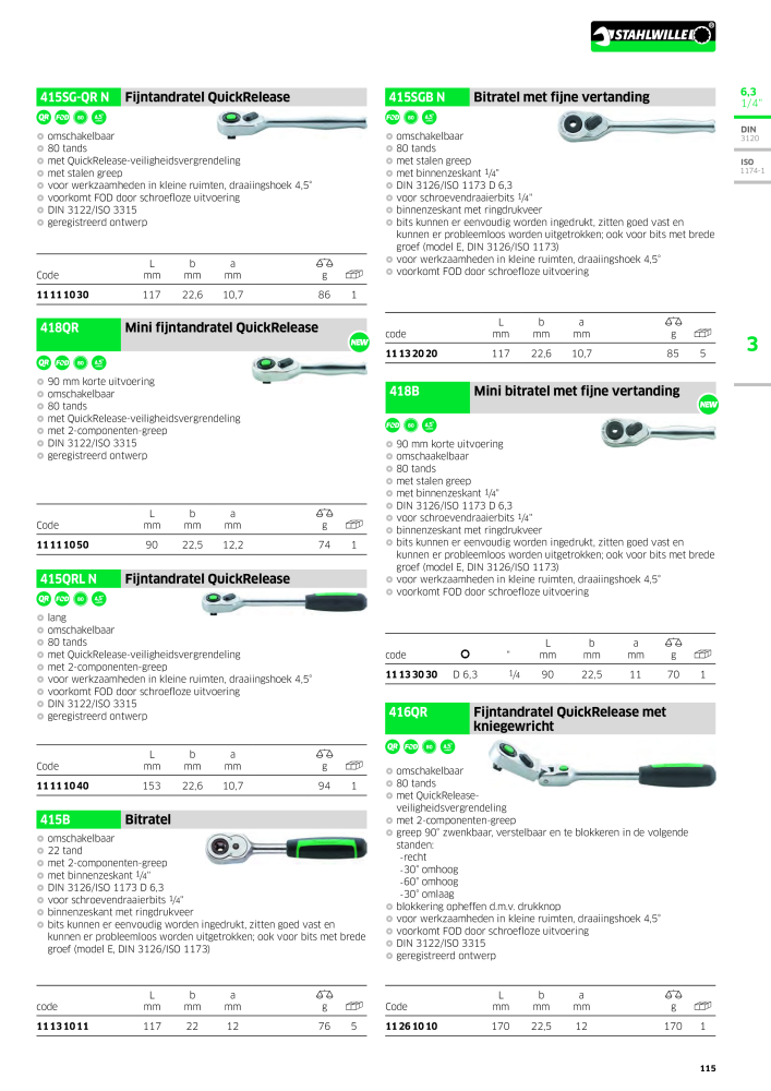 STAHLWILLE Hauptkatalog Handwerkzeuge NR.: 2118 - Pagina 125