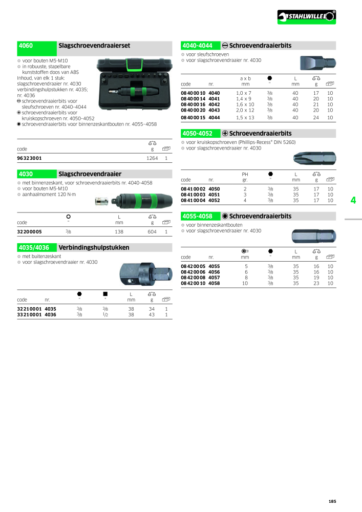 STAHLWILLE Hauptkatalog Handwerkzeuge Nº: 2118 - Página 195