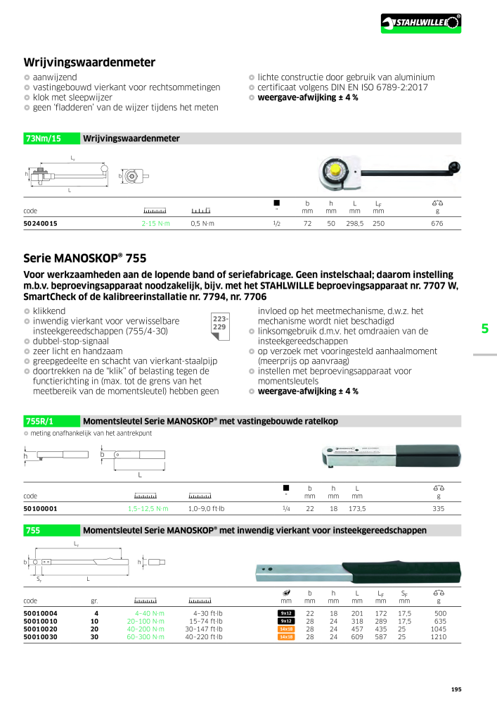 STAHLWILLE Hauptkatalog Handwerkzeuge NR.: 2118 - Pagina 205