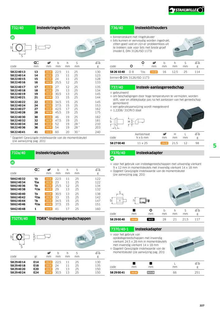 STAHLWILLE Hauptkatalog Handwerkzeuge NR.: 2118 - Pagina 237