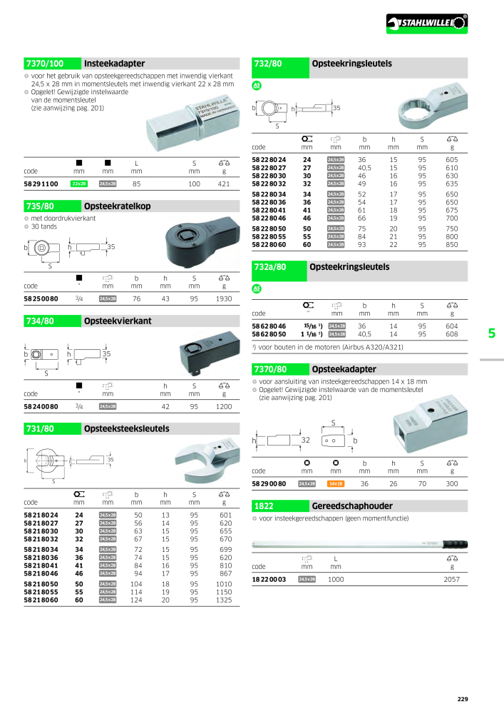 STAHLWILLE Hauptkatalog Handwerkzeuge NR.: 2118 - Pagina 239