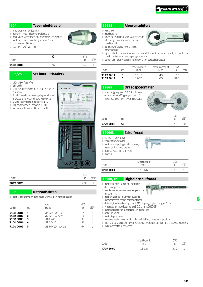 STAHLWILLE Hauptkatalog Handwerkzeuge Nº: 2118 - Página 321