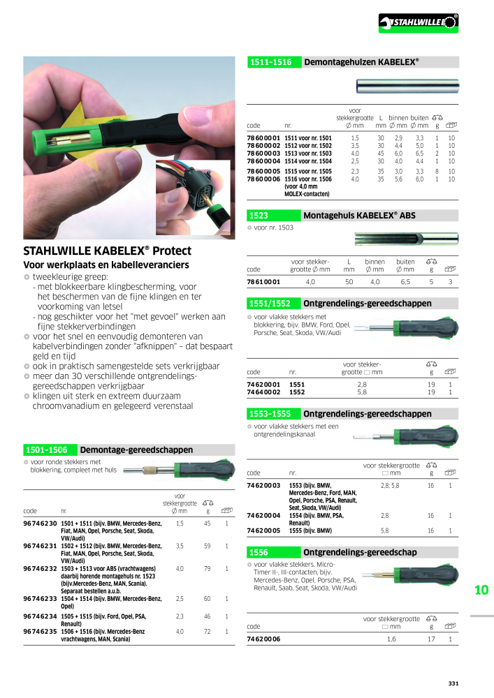 STAHLWILLE Hauptkatalog Handwerkzeuge NR.: 2118 - Pagina 341