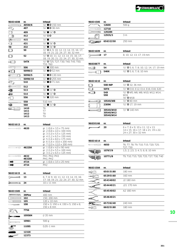 STAHLWILLE Hauptkatalog Handwerkzeuge NR.: 2118 - Side 361