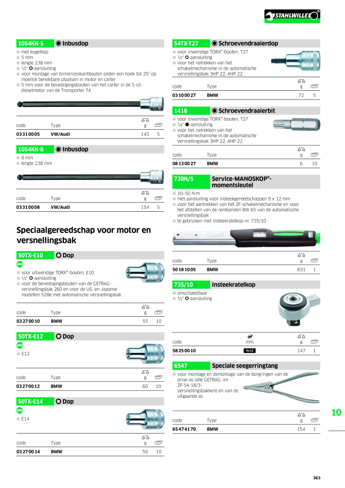 STAHLWILLE Hauptkatalog Handwerkzeuge Nb. : 2118 - Page 373