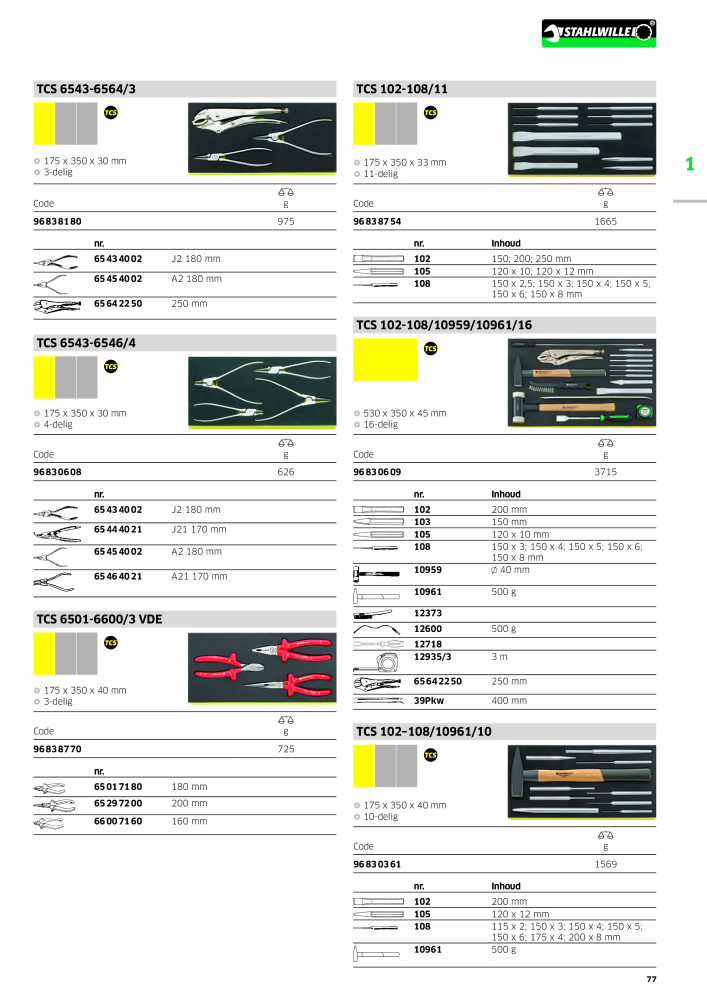 STAHLWILLE Hauptkatalog Handwerkzeuge NR.: 2118 - Pagina 87