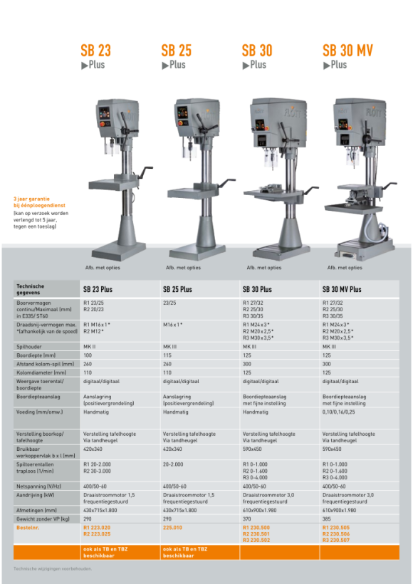 Flott SB 30 Plus R2 Pijlerboormachine 230501