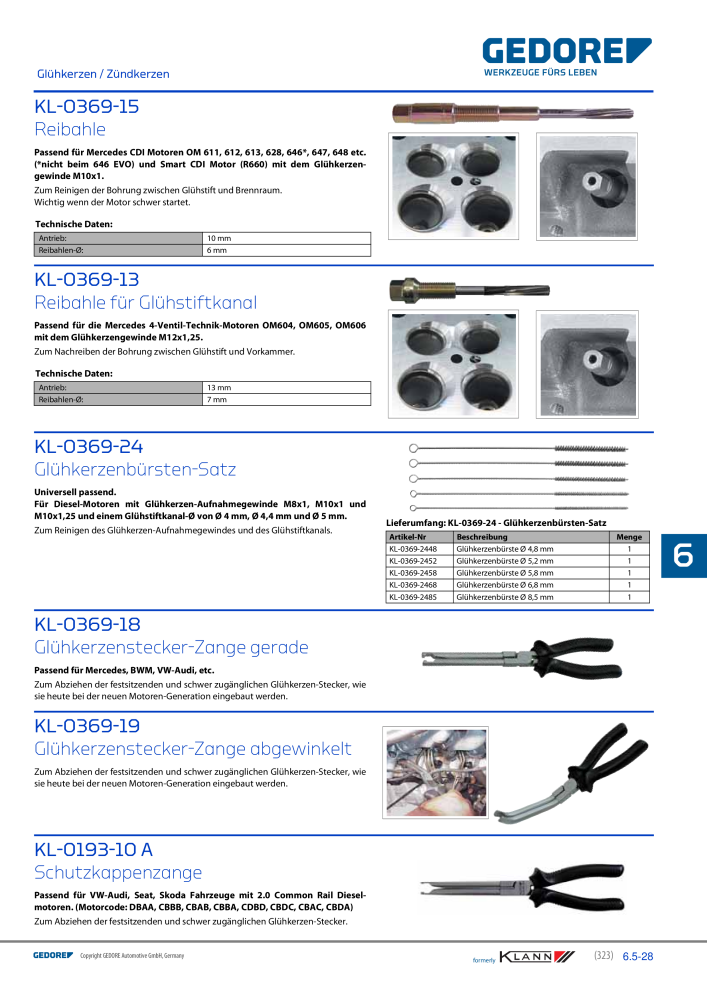 GEDORE Automotive KLANN Werkzeuge für Motoren NO.: 212 - Page 113