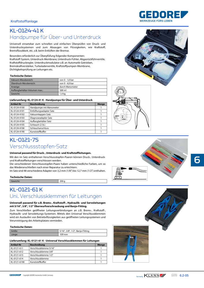 GEDORE Automotive KLANN Werkzeuge für Motoren NR.: 212 - Seite 13