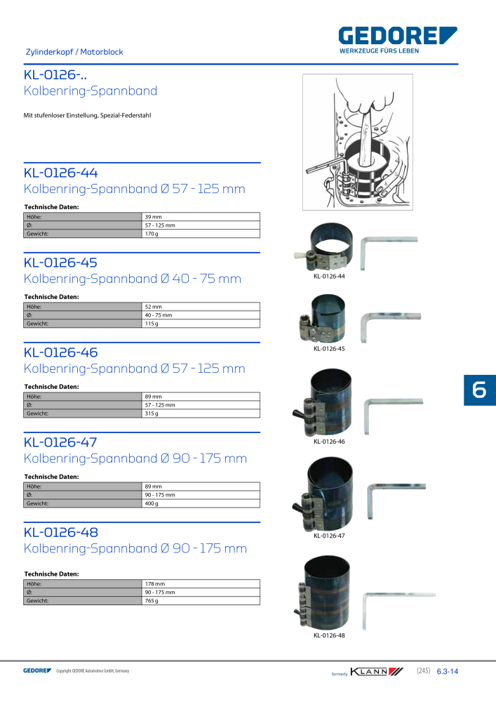 GEDORE Automotive KLANN Werkzeuge für Motoren NO.: 212 - Page 35