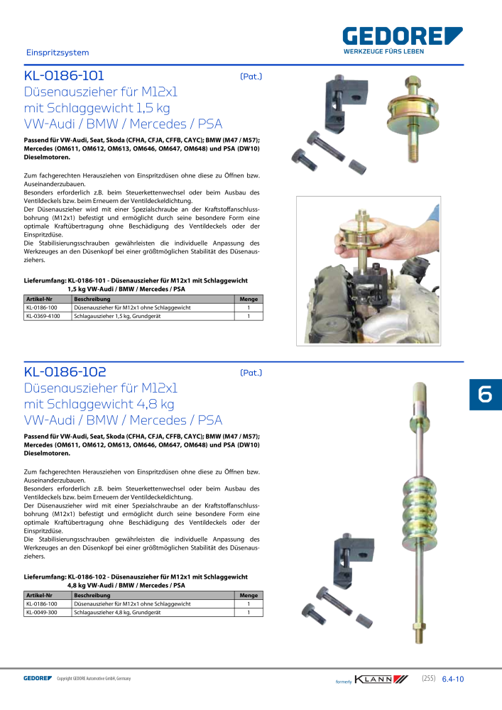 GEDORE Automotive KLANN Werkzeuge für Motoren NR.: 212 - Seite 45